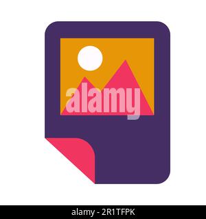 Image electronic file symbol glyph vector illustration. Digital gallery, photo organization icon Stock Vector