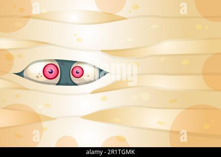 Spooky eyes flat vector illustration. Trick or treat, scary party. Halloween holiday celebration Stock Vector