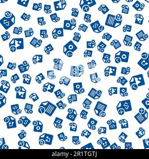 Media Files Outline Icons On White Background. Modern Web Seamless Pattern Design. Different Web Signs Pattern. Audio, Video and Document Files Symbol Stock Vector