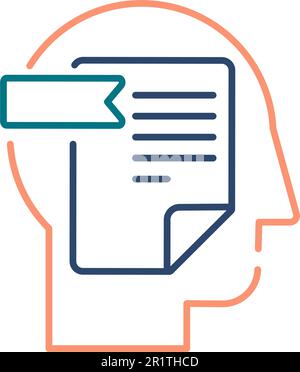 Personal data, individual information linear vector icon. Identity protection thin line pictogram Stock Vector