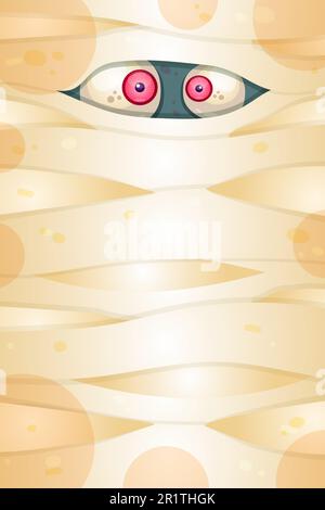 Spooky eyes flat vector illustration. Trick or treat, scary party. Halloween holiday celebration Stock Vector