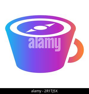Business Target Concept, Cup With Arrow Sign, Strategy Idea Direction Symbol. Gradient Icon Isolated on White Background, Vector Illustration Stock Vector