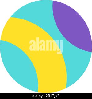 Design Multicolor Concept Ball Sphere Figure Icon. Template of Circle for Playing Game or Globe Element Detail for Sport Website or Application. Strip Stock Vector