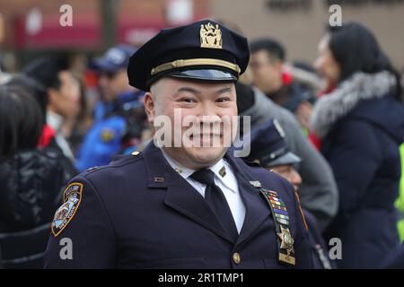 New York, NY, USA. 21st Jan, 2023. Flushing, Queens, New York, USA, January 21, 2023 - .Thousands of Peoples Participated in the Chinese Lunar New Year Parade Today in Flushing Queens.Photo: Luiz Rampelotto/EuropaNewswire.CREDIT MANDATORY. (Credit Image: © Luiz Rampelotto/ZUMA Press Wire) EDITORIAL USAGE ONLY! Not for Commercial USAGE! Stock Photo