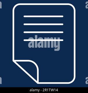 Office notes folder monochrome linear icon. Text files storage color thin line pictogram Stock Vector