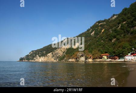 Inkumu Town in the Turkish city of Bartin has a popular beach in terms of sea tourism. Stock Photo