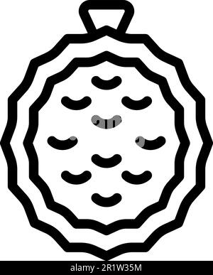 Tropical jackfruit icon outline vector. Food nature. Organic vitamin Stock Vector