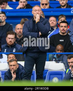 London, UK. 13th May, 2023. 13 May 2023 - Chelsea v Nottingham Forest - Premier League - Stamford Bridge.                                 Nottingham Forest Manager Steve Cooper during the Premier League match at Stamford Bridge, London.                                   Picture Credit: Mark Pain / Alamy Live News Stock Photo