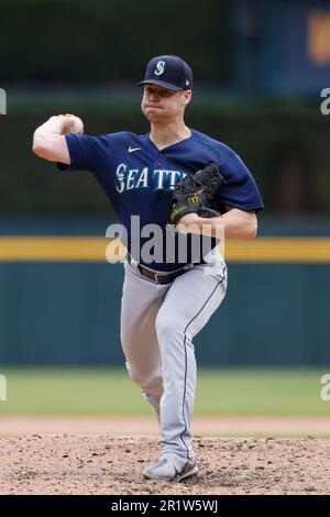 Seattle Mariners relief pitcher Justin Topa throws against the Detroit  Tigers in a baseball game, Saturday, July 15, 2023, in Seattle. (AP  Photo/Lindsey Wasson Stock Photo - Alamy