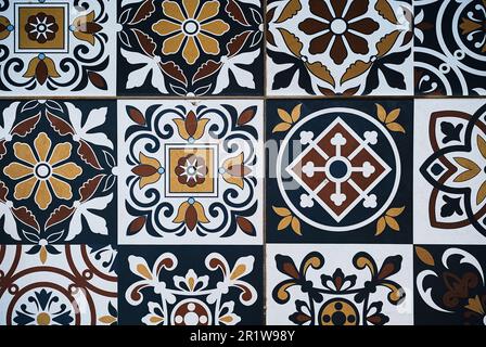 Mosaic from old tiles, ideal for arts and crafts background, pattern in oriental style. The concept of decorating a room or wallpaper for advertising Stock Photo