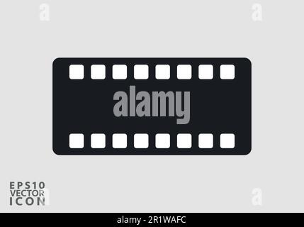 Cinema filmstrip roll on white background. Blank negative film. 35mm film slide frame. Cinema or photo frames. Long, retro film strip frame. Vector il Stock Vector