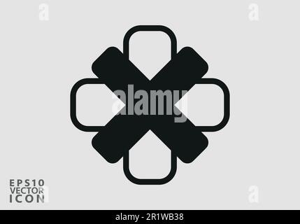 Abstract X letter modern initial lettermarks logo design. X logo template. Stock Vector