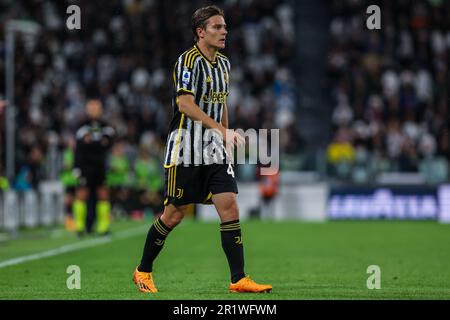 Turin, Italy. 14th May, 2023. Nicolo Fagioli of Juventus FC in action during Serie A 2022/23 football match between Juventus FC and US Cremonese at the Allianz Stadium, Turin, Italy on May 14, 2023 - Photo FCI/Fabrizio Carabelli Credit: SOPA Images Limited/Alamy Live News Stock Photo