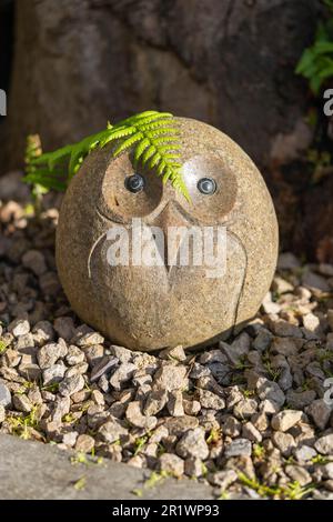 Stone Owls, garden features, granite, birds, ornaments, cute bird ...