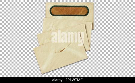 Blank old aged paper envelope for your asset design. Stock Photo