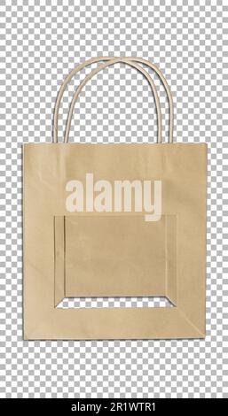 Plain khakis paper bag for your asset project. Stock Photo