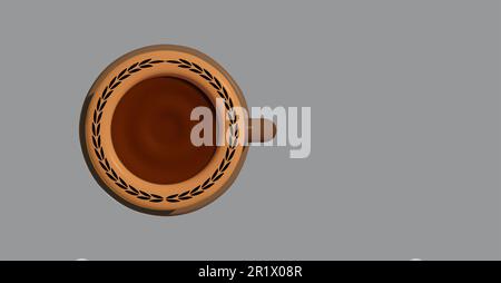 Simply minimalist coffee or tea cup mockup. Stock Photo