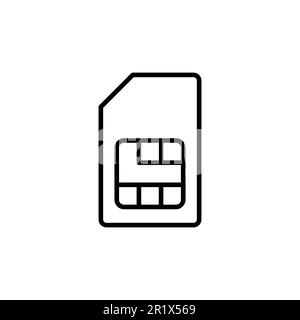 Sim card icon vector. dual sim card icon vector Stock Vector