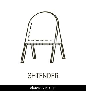 Stander or shtender, outdoor signboard, advertising stand, isolated icon Stock Vector