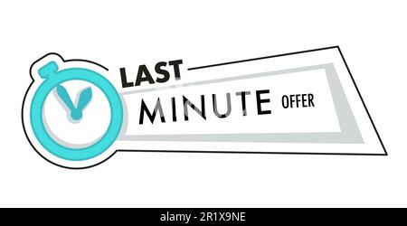 Timer or stopwatch, last minute offer isolated icon Stock Vector