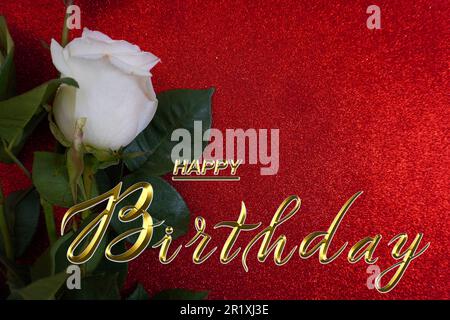 colorful roses. happy birthday! card concept Stock Photo - Alamy