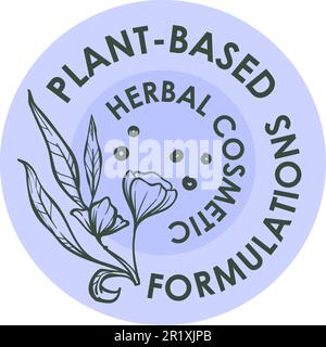 Plant based formula of herbal cosmetics for skin Stock Vector
