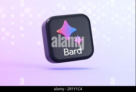 Valencia, Spain - May, 2023: Bard AI is a conversational generative artificial intelligence chatbot developed by Google as a response of ChatGPT. Isol Stock Photo