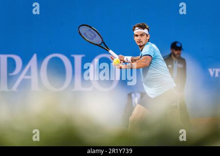 TURIM, TU - 15.05.2023: PIEMONTE OPEN ATP CHALLENGER 175 - Tennis - ATP Challenger Tour - Piemonte Open - Thiago Wild (BRA) X Francesco Passaro (ITA) valid for the first phase of the tournament, held at Circolo della Stampa - Sporting, in Turin-ITA, this Monday (15). In the photo Thiago Seyboth Wild (Photo: Luca Castro/Fotoarena) Stock Photo