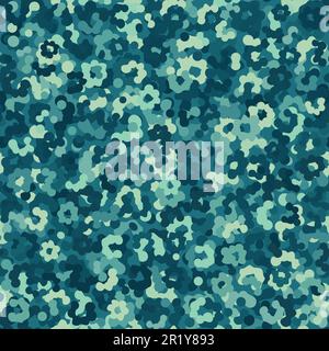 Camouflage pattern background. Classic clothing style masking camo repeat print Stock Vector