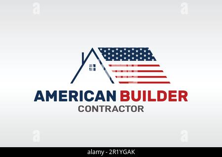 Modern Real Estate Logo American Design Stock Vector