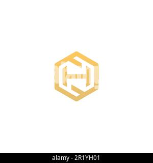 H hexagon Logo Design. Letter H Simple Logo Design Stock Vector