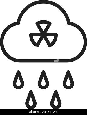 Acid Rain icon vector image. Stock Vector