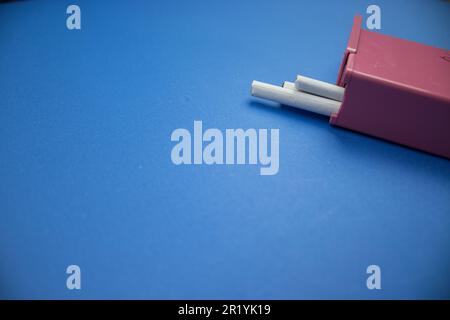 Blue cigarettes packet hi-res stock photography and images