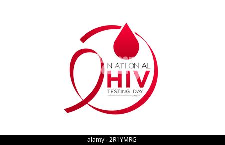 Hiv Testing day, June 27. Vector template for banner, greeting card, poster of HIV testing day. Vector illustration. Stock Vector