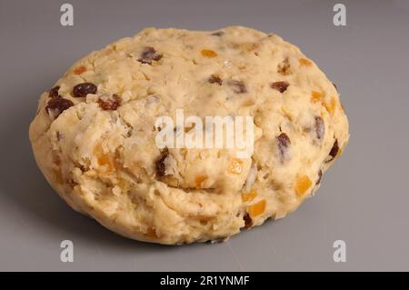 Stollen is a traditional German fruit cake eaten during advent and christmas Stock Photo