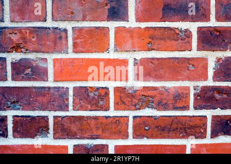 Detail of a red brick wall of an old church Stock Photo