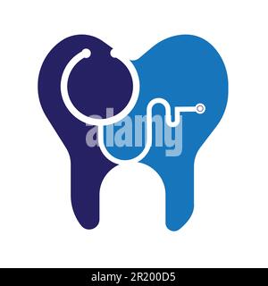 Dental stethoscope logo, Dental Clinic Logo Tooth abstract desig Stock Vector