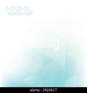 Minimal abstract light pale blue and white background with translucent triangles. Subtle geometric vector graphic pattern. CMYK colors Stock Vector