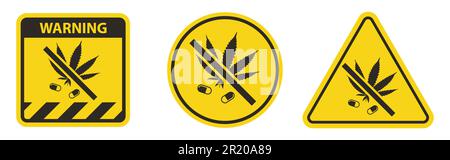 Drug prohibition sign Stock Vector