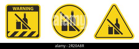No alcohol sign, No Drinking alcohol Stock Vector