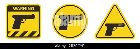 Gun icon isolated on white background Stock Vector