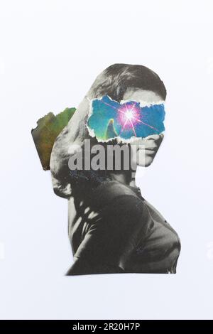 London, UK. May 13, 2023. A photograph of a hand cut surrealist style collage made by Katie Collins. Credit: Katie Collins/17�Թ����� Live News Stock Photo