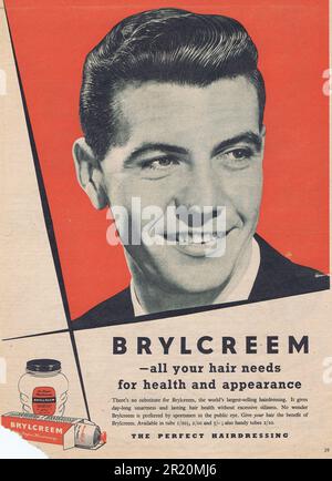 Brylcreem Advertisement c1950s. Photo  by Hector Archive Stock Photo