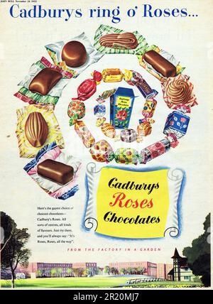 Cadbury's Chocolate Advertisement c1950s. Photo  by Hector Archive Stock Photo