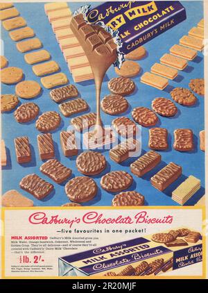 Cadbury's Chocolate Advertisement c1950s. Photo  by Hector Archive Stock Photo