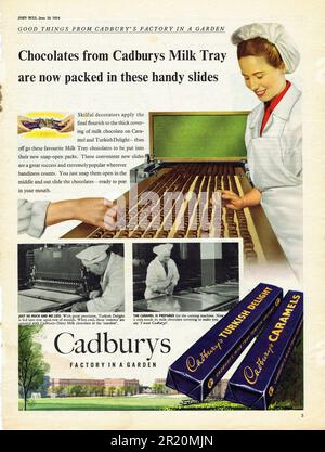 Cadbury's Chocolate Advertisement c1950s. Photo  by Hector Archive Stock Photo