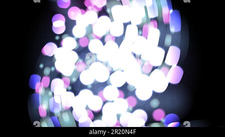 Beautiful abstract blue glowing shiny color texture blurred with bokeh effect from circles and lines, geometric shapes and copy space. The background. Stock Vector