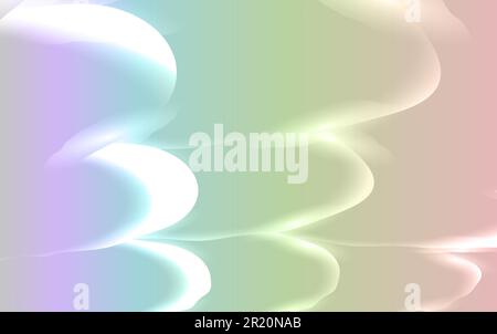 Abstract texture of unusual beautiful luminous light airy bright waves of lines of energetic magical magical multicolored overflowing. The background. Stock Vector
