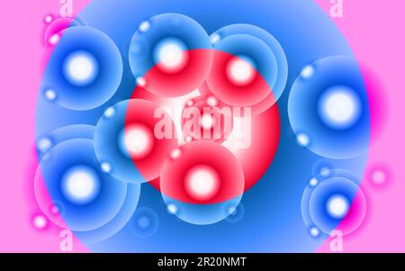 Abstract, multicolored, glittering, bright, beautiful, glowing circles, spheres, bubbles, light spots, waves, water splashes. The background. Vector i Stock Vector