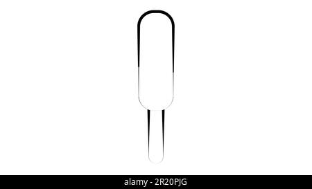 ice cream sweet, milk, popsicle on a stick on a white background. an appetizing dessert for a cafe in the style of a pencil drawing. vector illustrati Stock Vector